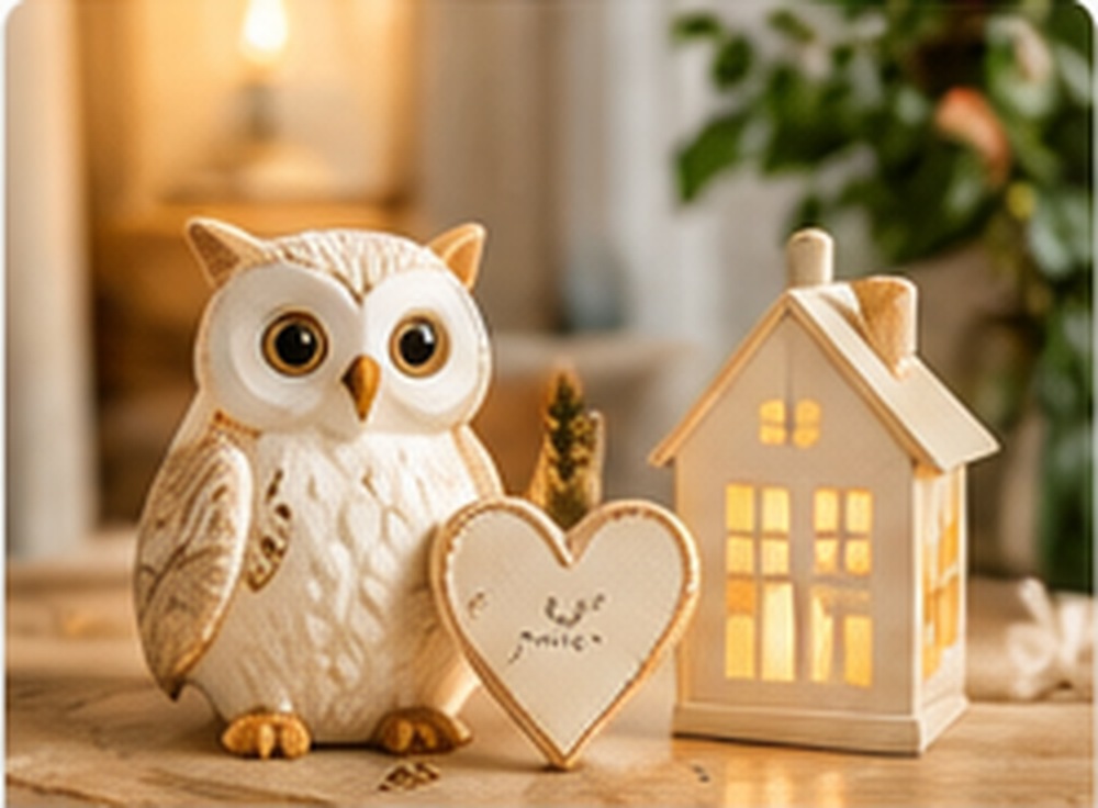 Elegant Home Ornament Set — photographic-style illustration