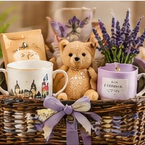 Premium Celebration Gift Hamper — photographic-style illustration