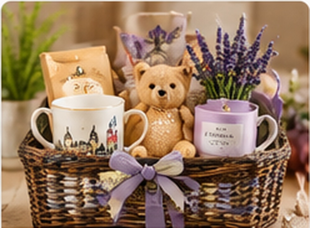 Premium Celebration Gift Hamper — photographic-style illustration